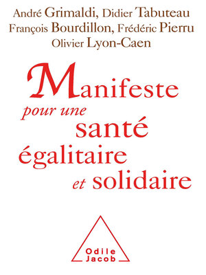 cover image of Manifeste pour une santé égalitaire et solidaire